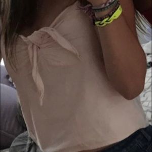 Brandy Melville Light Pink Tie Tank Top.